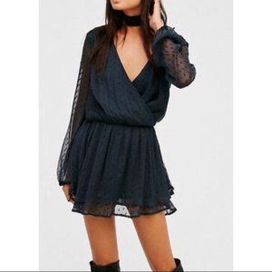 Free People Dahlia Swiss Dot Long Sleeve Dress XS